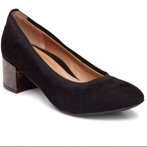 Vionic Olympia Natalie Tortoise Block Heels Black NIB Women's US sz 7.5 EU 38.5 - Picture 1 of 13